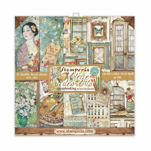 Stamperia scrapbook papír készlet - Szalon 20cm x 20cm
