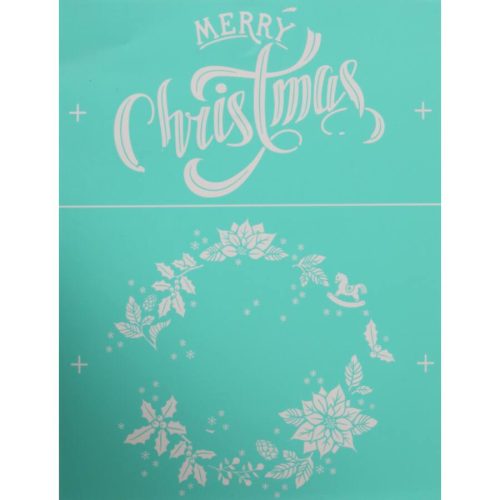 Szita-stencil 215 x 275mm - karácsonyi koszorú