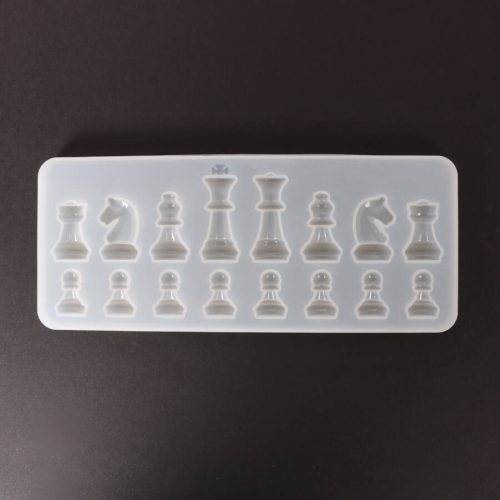 Szilikon öntőforma átlátszó sakkfigurák 20,7 x 8,7 x 1,3cm