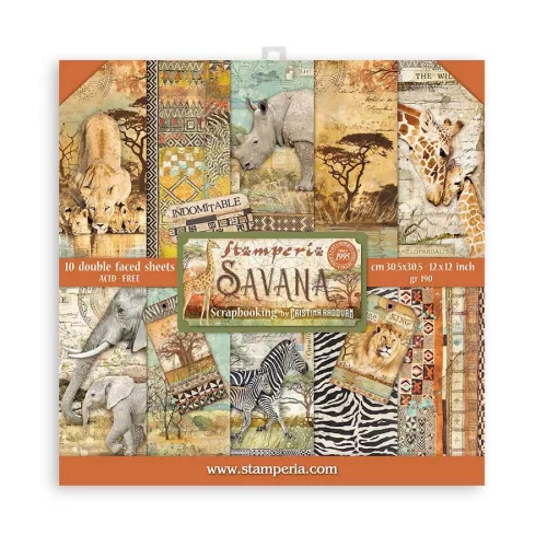 Scrapbook tömb 10 lap cm 30,5x30,5 (12"x12") - Szavanna