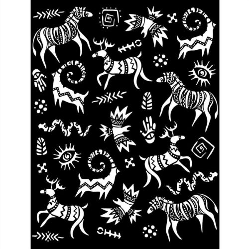 Vastag stencil 20cm x 25cm -  Savana - Grafiti