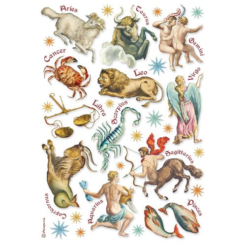 A4 rizspapír csom. - Cosmos Infinity astrological signs