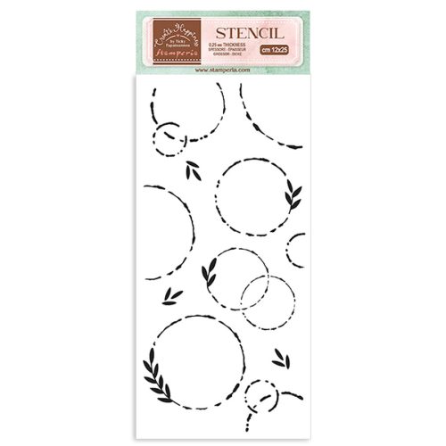 Vastag stencil - Welcome home garlands 12x25cm