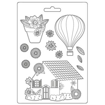   Lágy PVC nyomóforma A5 - Create Happiness Welcome Home, house