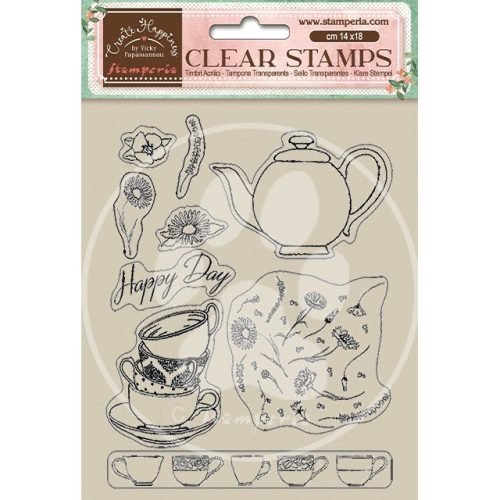 Akril pecsételő cm 14x18 - Create Happiness Welcome Home cups