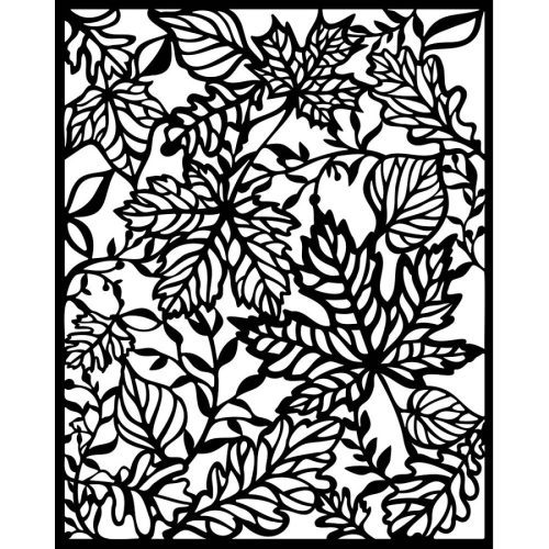 Vastag stencil - Magic Forest leaves - 20x25cm