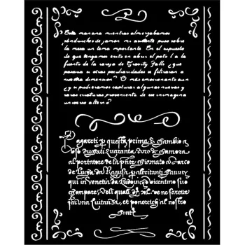 Vastag stencil cm 20X25 - Vintage Library letters