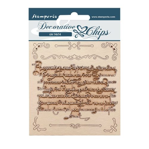 Chipboard cm 14x14 - Vintage Library letters
