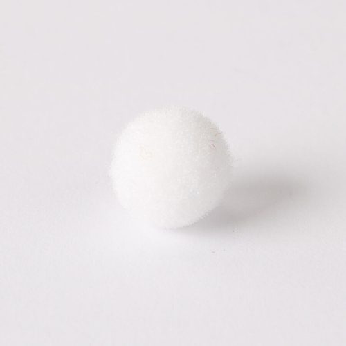 Zsenília pompon 2 cm  - fehér