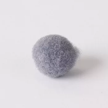 Zsenília pompon 2 cm  - sötétszürke 100 darabos csomag