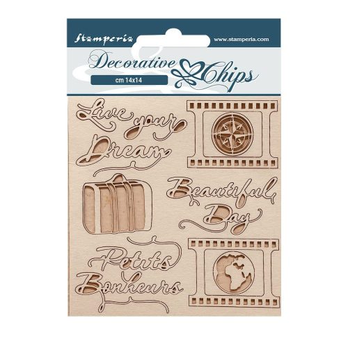 Chipboard cm 14x14 - Create Happiness Oh lá lá Live your dream