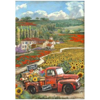 A4 rizspapír, csom. - Sunflower Art vintage car