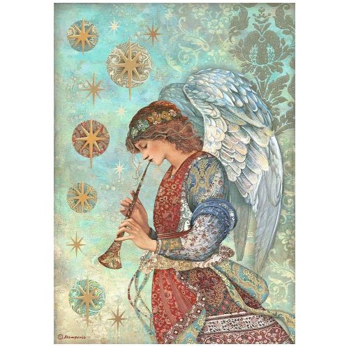 A4 rizspapír csom. - Christmas Greetings angel