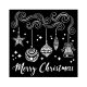 Vastag stencil -  Merry Christmas bells 18x18cm