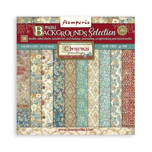 Scrapbooking tömb 10 lap cm 30,5x30,5 (12"x12") Maxi Background selection - Chri
