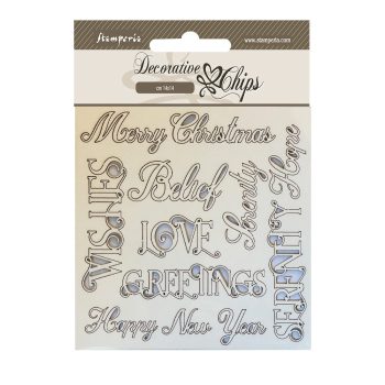 Chipboard cm 14x14 - Christmas writings