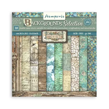   Scrapbooking kis tömb 10 lap cm 20,3X20,3 (8"X8") Backgrounds Selection - Songs