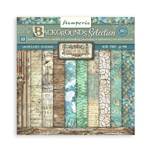 Scrapbooking kis tömb 10 lap cm 20,3X20,3 (8"X8") Backgrounds Selection - Songs