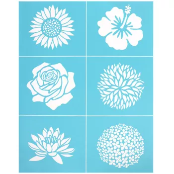 Szita stencil - Virágfejek 215mm x 275mm