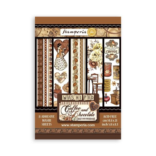 Washi tömb 8 lap A5 - Coffee and Chocolate