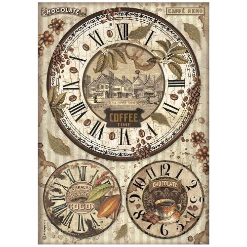 A4 rizspapír csom. - Coffee and Chocolate clocks