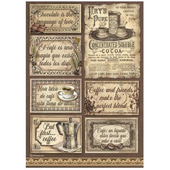 A4 rizspapír csom. - Coffee and Chocolate labels