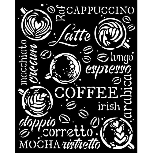 Vastag stencil cm 20X25 - Coffee and Chocolate Cappuccino