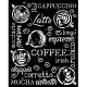Vastag stencil cm 20X25 - Coffee and Chocolate Cappuccino