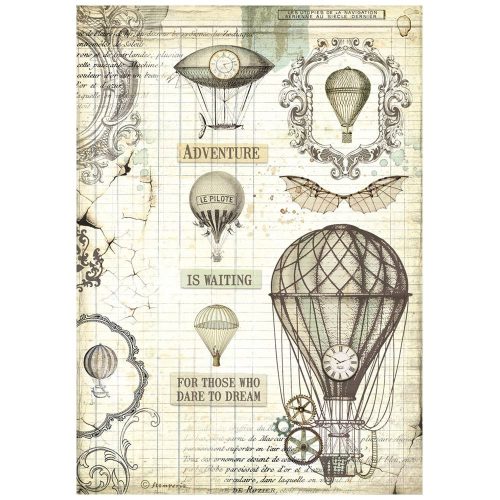 A4 rizspapír csom. - Voyages Fantastiques balloon