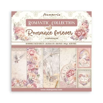   Scrapbooking kis tömb 10 lap cm 20,3X20,3 (8"X8") - Romance Forever
