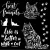 Vastag stencil 18cm x 18cm - Orchids and Cats Best friends