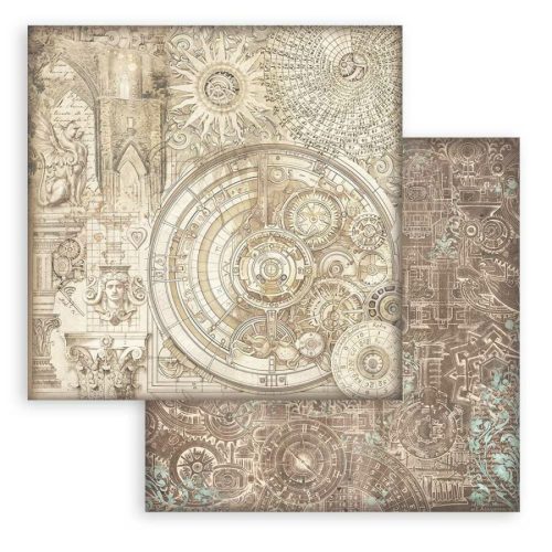 Scrapbook kétoldalas papír - Sir Vagabond in Fantasy World ochre pattern 2