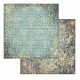Scrapbook kétoldalas papír - Sir Vagabond in Fantasy World turquoise wallpaper