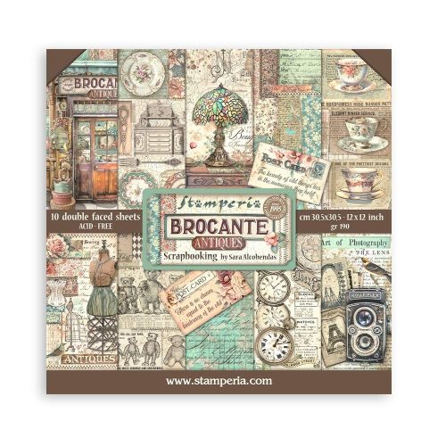 Scrapbook tömb 10 lap cm 30,5x30,5 (12"x12") - Brocante Antiques