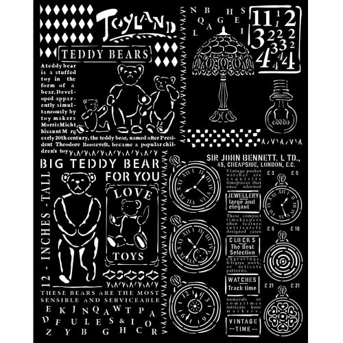 Vastag stencil cm 20X25 - Brocante Antiques Teddy Bear