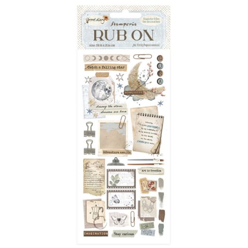 Rub-on cm 10,16x21,6 - Create Happiness Secret Diary notes and labels 