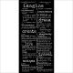 Vastag stencil 12cm x 25cm - Create Happiness Secret Diary dictionary 