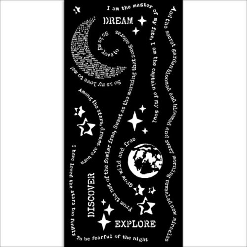 Vastag stencil 12cm x 25cm - Create Happiness Secret Diary dream 