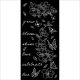Vastag stencil 12cm x 25cm  - Create Happiness Secret Diary flowers and butterfly 