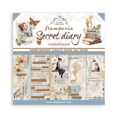 Scrapbook tömb 10 lap cm 30,5x30,5 (12"x12") - Create Happiness Secret Diary