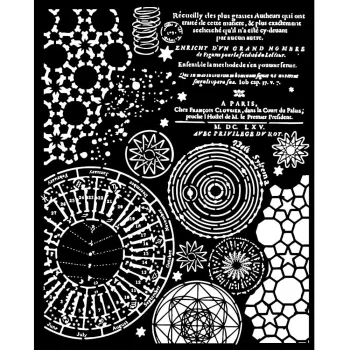 Vastag stencil cm 20X25 - Fortune macrocosm mixed patterns