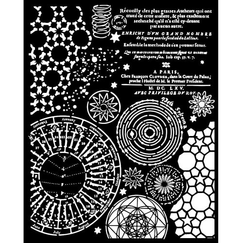 Vastag stencil cm 20X25 - Fortune macrocosm mixed patterns