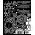 Vastag stencil cm 20X25 - Fortune macrocosm mixed patterns