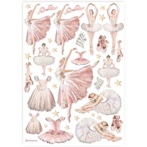 Dekupázs rizspapír A4 csom. - Ballerina