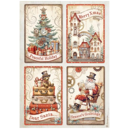 A4 rizspapír csom. - Gear up for Christmas 4 cards