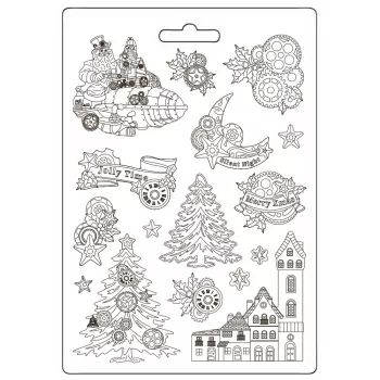   Lágy PVC öntőforma A4 - Gear up for Christmas trees and elements