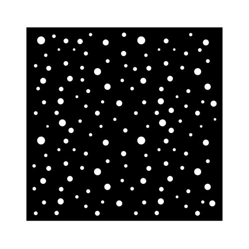 Vastag stencil cm 18X18 - Classic Christmas dots pattern