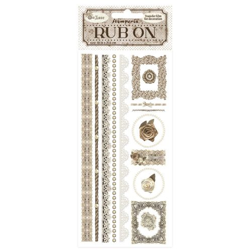 Rub-on cm 10,16x21,6 - Old Lace stripes