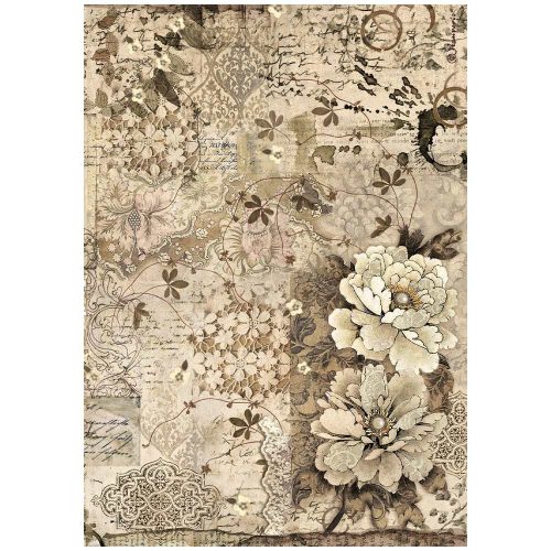 A4 rizspapír csom. - Old Lace flower and laces