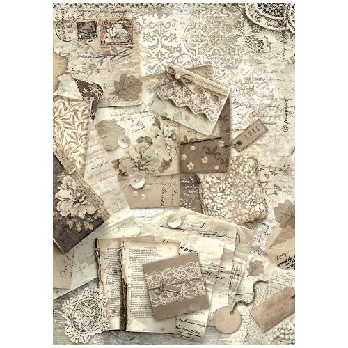 A4 rizspapír csom. - Old Lace letters